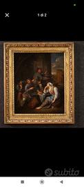 quadro dipinto fiammingo del XVIII secolo. Oper