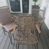 sedia/poltroncina  da esterno in bambu’ con telaio