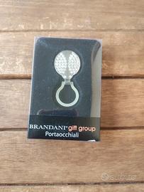 Portaocchiali Magnetico Coccinella Argento strass