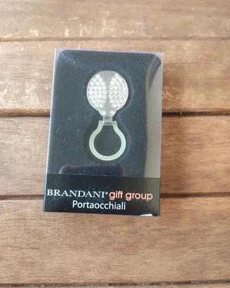 Portaocchiali Magnetico Coccinella Argento strass