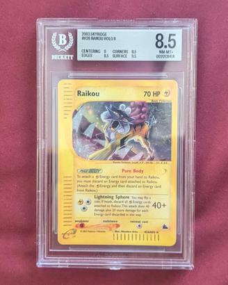 Pokemon Raikou Skyridge Holo Bgs 8.5