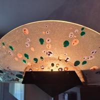 Piantana alta 190cm in Metallo e Vetro di Murano