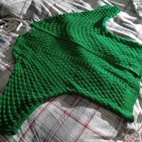 Cardigan verde con lurex 