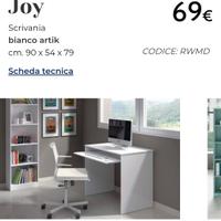 Scrivania Joy bianco artik