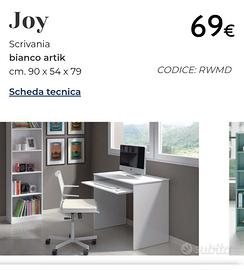 Scrivania Joy bianco artik