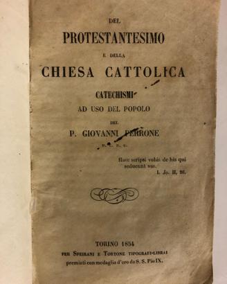 Giovanni Perrone - Catechismi (Torino 1854)