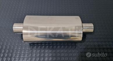 SILENZIATORE AUTO CENTRALE OVALE Ø 70 MM LUNGH 510