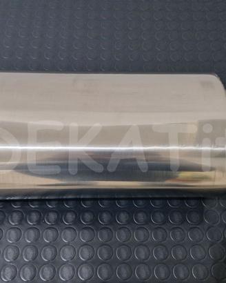 SILENZIATORE AUTO CENTRALE OVALE Ø 70 MM LUNGH 510