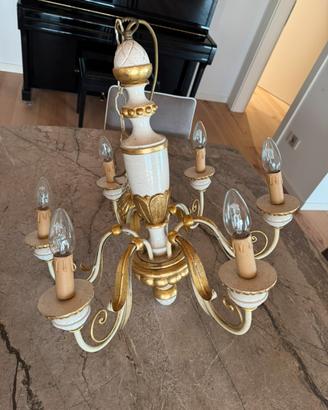 Lampadario a  6 luci artigianale fiorentino
