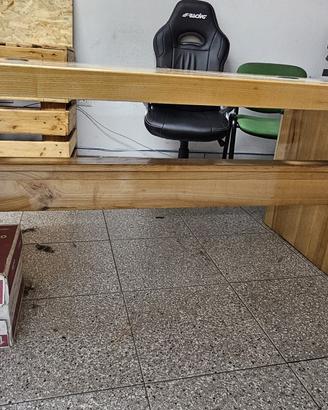 Tavolo/Scrivania in legno massiccio fatto a mano