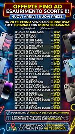 IPHONE USATI 12 MESI DI GARANZIA