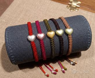 Braccialetti con cuore fatti a mano