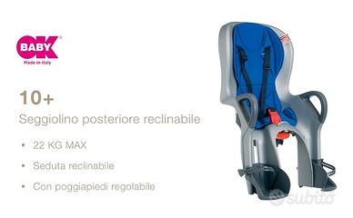 Seggiolone bici,caschetto, sgabello e ridutt.water