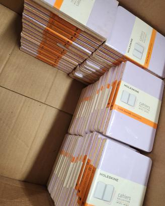 55 pacchi da 3 agendine moleskine cahiers 9x14