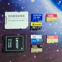6 micro SD  (4 da 64gb e 2 da 128gb)