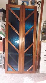 porta a libro in legno ciliegio 