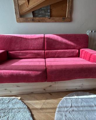Divano letto velluto