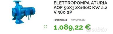 ELETTROPOMPA ATURIA AQF 50x32x160C KW 2.2 V.380 2P