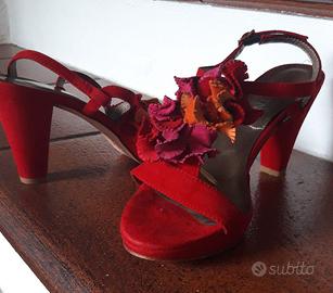 Sandali donna n. 37 colore rosso