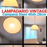LAMPADARIO a Sospensione a Campana Vetro Vintage