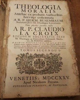 Settecentina Theologia Moralis Venezia - 1725