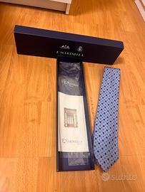 Cravatta Marinella - azzurra/marrone - come nuova