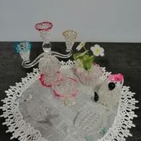 Blocco 6 pezzi in vetro soffiato.