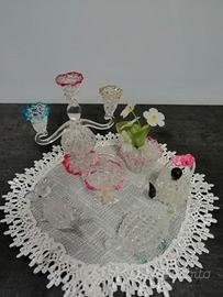 Blocco 6 pezzi in vetro soffiato.