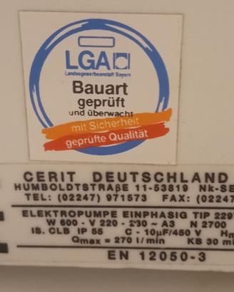 SANIPLAST 1 trituratore-pompa per WC