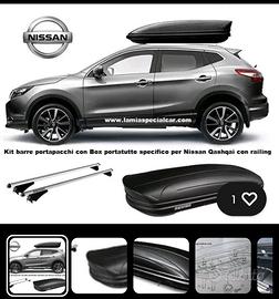 Box portabagagli Medium nero Nissan Qashqai 480L