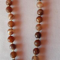 collana in agata marrone 