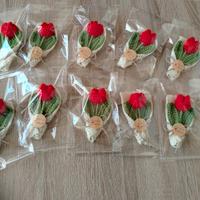 mini bouquet all'uncinetto 