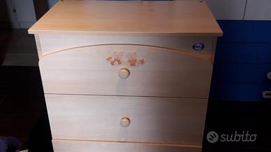 Cassettiera per fasciatoio