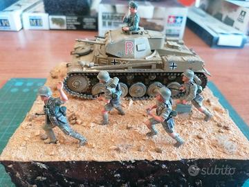 Diorama 1:35 carro armato tedesco Panzer II DAK
