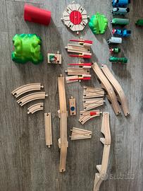 Set trenini, binari il legno per bambini