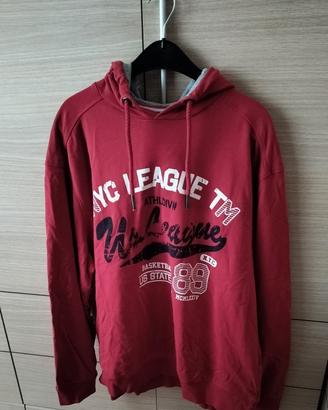 Felpa Angelo Litrico 3XL, cappuccio,d cotone rosso