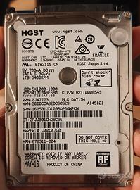 Hard disk HGST da 1Tb da 2.5"
