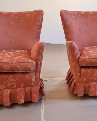 Particolari poltrone da camera vintage, anni 50-60