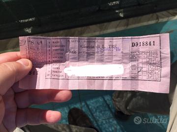 Giocata del lotto del 22 marzo 1941 da 3 Lire