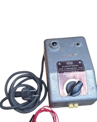 Alimentatore vintage per lampada da 6V e 15W. Idea