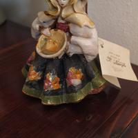 Statuetta artigianale sarda ceramica e oro/platino