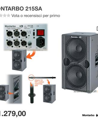 2 x Subwoofer montarbo 215 sa