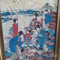 Quadro giapponese xilografia su carta di riso