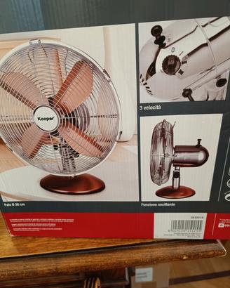 Ventilatore da tavolo Kooper in metallo nuovo