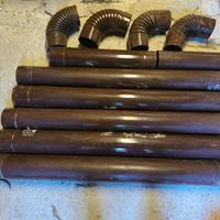 tubi stufa in lamiera smaltata marroni 100mm