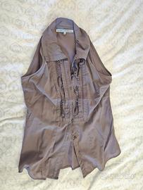 Camicia smanicata La Fée Maraboutée con plissé