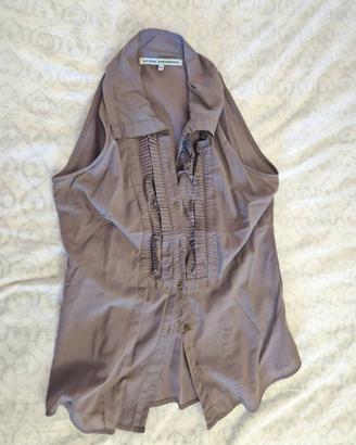 Camicia smanicata La Fée Maraboutée con plissé
