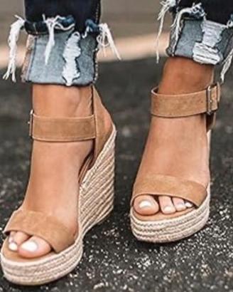 Sandali con zeppa donna NUOV esivi