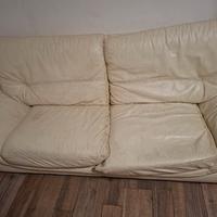 divano vera pelle panna