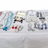 Lotto bigiotteria multicolor argento